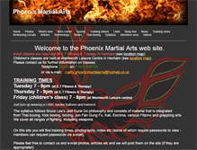 Tablet Screenshot of phoenixmartialarts.org.uk